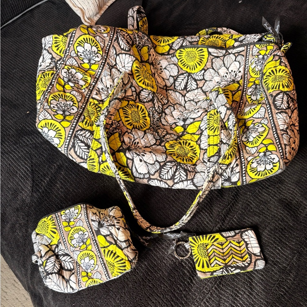 Vera Bradley Citron Duffel Bag Set